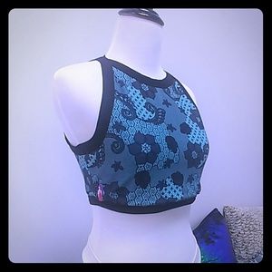 Bad Kitty Pole Fit high neck dance yoga crop top